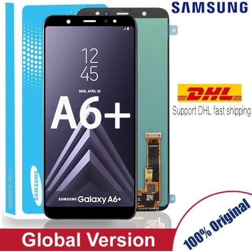 Super AMOLED LCD For Samsung Galaxy A6 Plus 2018 A605 A605F A605FN Screen LCD Display Touch Screen Assembly Replacment Parts