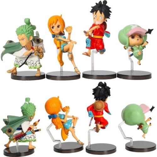 4pcs One Piece Figure Luffy Zoro Nami Chopper PVC Action Figure Anime Zoro Figure Collection Model Toy Doll Gift