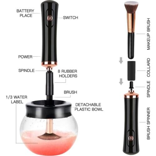 New Makeup Brush Cleaner Fast Electric Dryer Battery Models Make Up Brushes Wash Cleanser Profession Cleaning Machine Tool