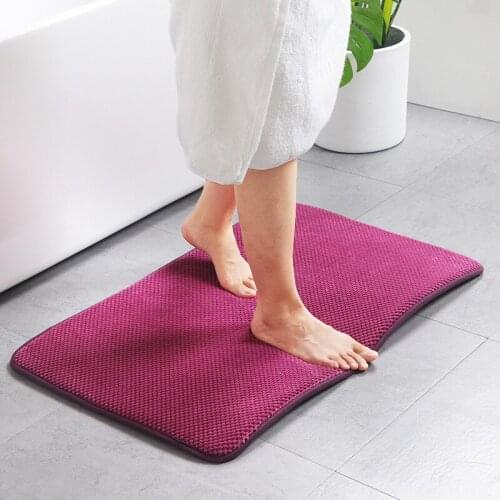 Flannel Carpet Water Absorption Anti-slip Wear-resisting Thick Shower Room Bathroom Toilet Rectangle Solid Soft Home Modern Rugs