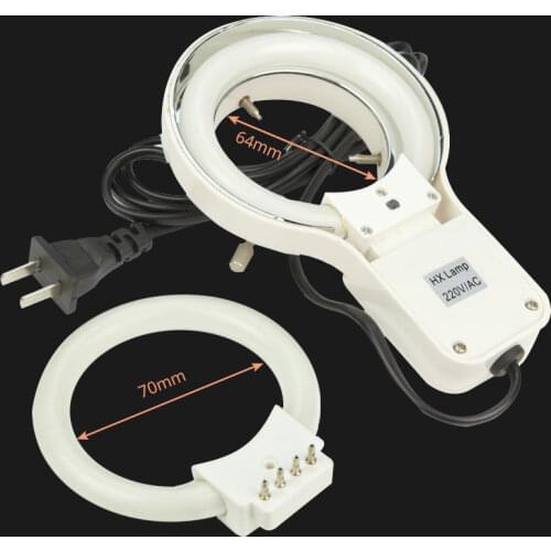 Auxiliary Fluorescent Ring Light with Spare Fluorescent Ring Tube Large Inner Diameter 8W 64mm Stereo Microscope Ring Lamp