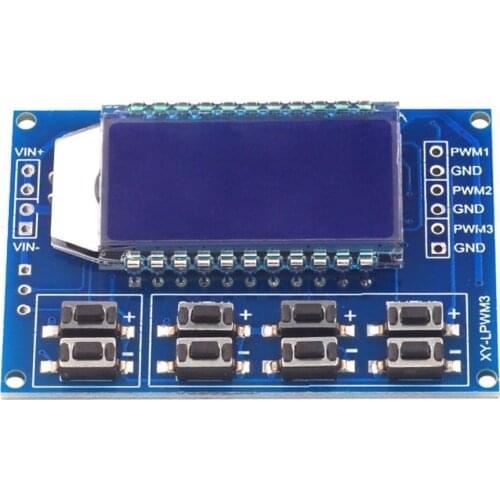 Hw-752 3 Channel Pwm Signal Generator Board Module 1hz~150khz Pulse Frequency Duty Cycle Adjustable With Lcd Display 3.3~30v