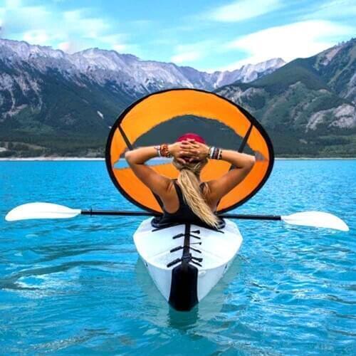 New Foldable Kayak Boat Wind Sail Sup Paddle Board Sailing Paddle Rowing Boats with Clear Window Folding Sail Kayak Accessories