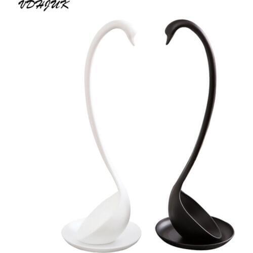 New Creative Swan Soup Spoon Long Handle Porridge Monster Spoons with Tray Kitchen Cooking Tools Tableware Kitchen accessories