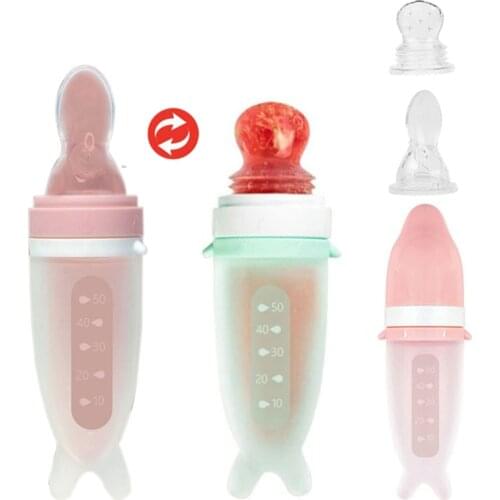 Baby Spoon Bottle Feeder Dropper Silicone Spoons For Feeding Medicine Kids Toddler Cutlery Utensils Children Accessories Newborn