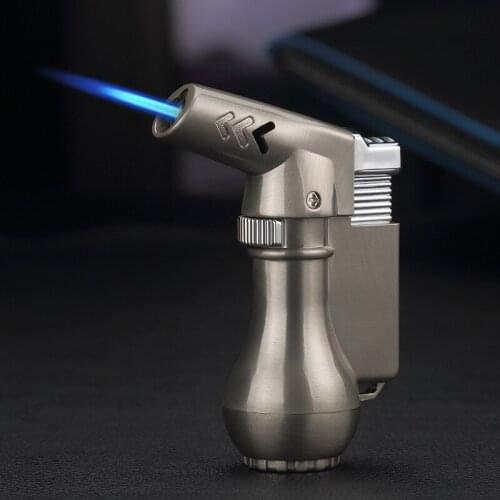 Metal Durable Vase Exterior Windproof Straight Into The Lighter Welding Torch Small Spray Gun Inflatable Lighter Gadgets for Men