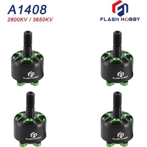 4pcs/Lot Flash Hobby Arthur Series 1408 2800KV 3650KV Brushless Mini RC Motor for FPV Racing Multicopter Part
