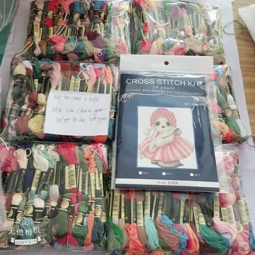 447 Colors radom/your color two labels mix Similar dmc threads Embroidery Cross Stitch Floss Yarn Thread cross stitch set gift 4