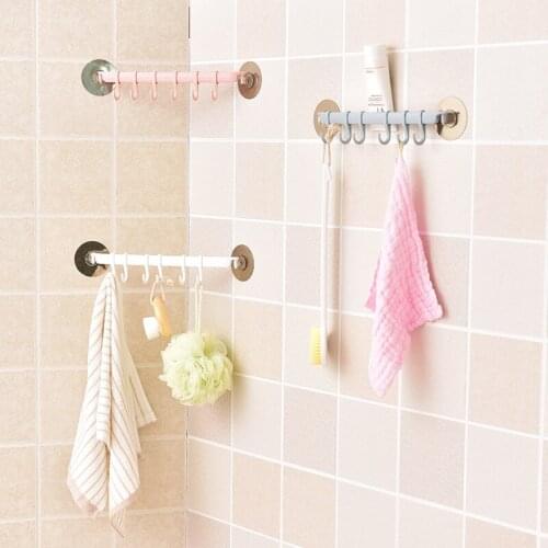 Wall Mounted Kitchen Towel Rack Bathroom Organizer Hooks Kitchen Accessories Cupboard Storage Rack Shelf Bathroom Holder