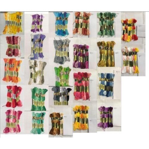 Mm cxc Cross Stitch thread The Unique Style 8 Cross Stitch Cotton Embroidery Thread Floss Sewing Skeins Craft Gradient Color