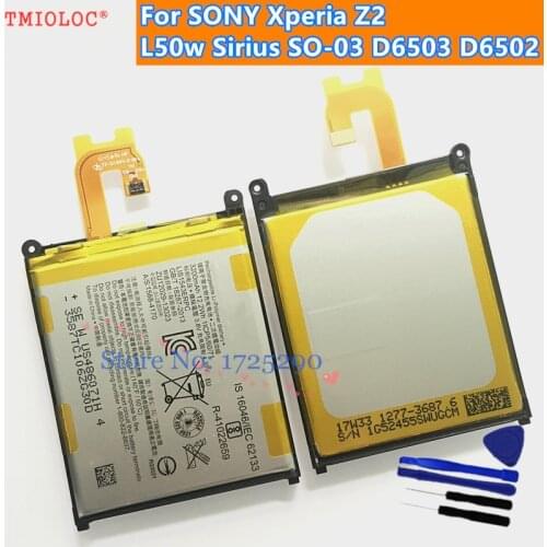 New Original High Quality LIS1543ERPC 3200mAh Battery For Sony Xperia Z2 L50 L50W Sirius SO-03 D6502 D6503 Battery