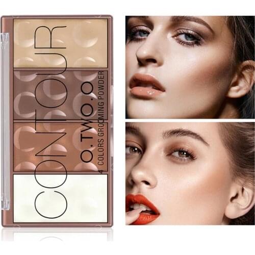 O.TWO.O 4 Colors Contour Palette Face Shading Grooming Powder Makeup Long-Lasting Make Up Face Contouring Bronzer Cosmetics
