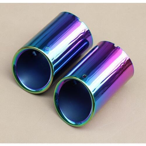 Pair Multicolor Muffler Tailpipe Exhaust Rear End Tip Pipe Cover Decoration Fit For Cadillac CT6 2016 2017 2018 Accessories