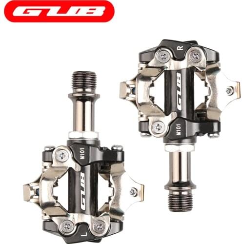 GUB M101 Aluminum Alloy MTB Bike Bicycle Clipless Light Pedals 9/16" CR-MO Spindle Sealed Cleats Compatible For SHIMANO SPD