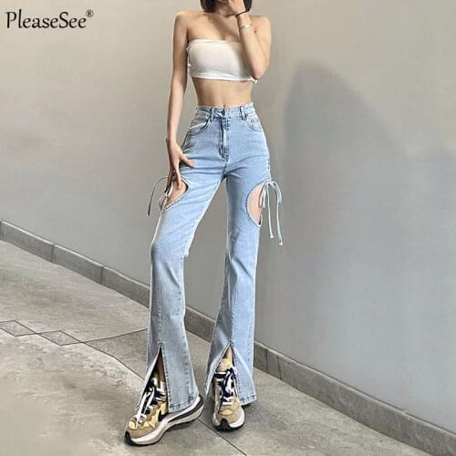 PleaseSee Womens High Jeans