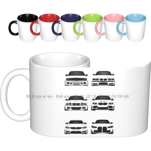 Generations See Through Ceramic Mugs Coffee Cups Milk Tea Mug Drift E30 E36 E46 E90 E91 E92 E93 F80 G80 Car Driving Burnout