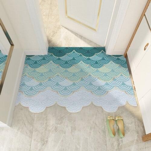 Ripple Pattern Anti-slip Mat Kitchen Mat Living Room Mat PVC Custom Home Doormat Entrance Door Mat Carpet DIY Hallway Mat Carpet