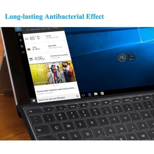 For Microsoft Surface Pro 4 5 6 12.3'' Waterproof Cover Transparent Clear Ultra Thin 0.15mm Silicone Keyboard Cover
