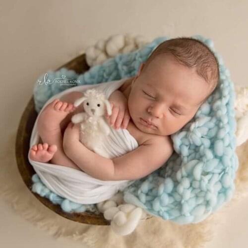 Newborn Photography Props Blanket Crochet Baby Photo Shoot Basket Accessories Photography Studio