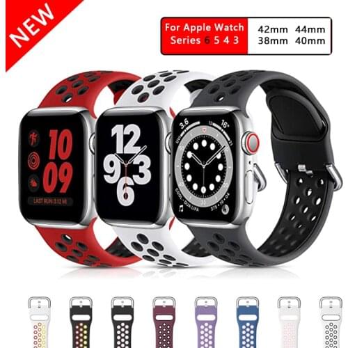 Apple Watch Se Strap, 40mm, 44mm/42mm/38mm, Accessories, Silicone Strap, IWatch Series 6 Se 5 4 3 21 Sports Bracelet Apple Watch