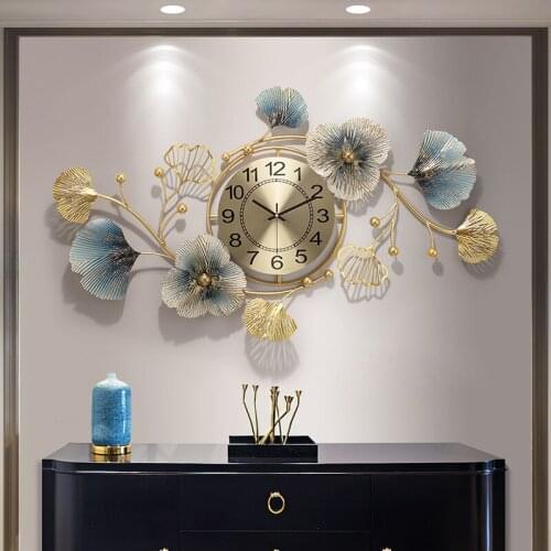 Creative Wall Clocks Modern Design Chinese Style Art Simple Luxury Wall Clock Living Room Reloj De Pared Home Decor DG50WC