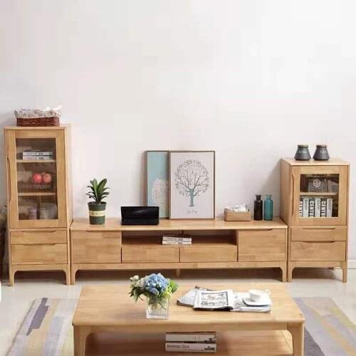 Ark of cabinet of TV of Nordic day type solid wood tea table combination TV desk of sitting room furniture ground ark of drawer