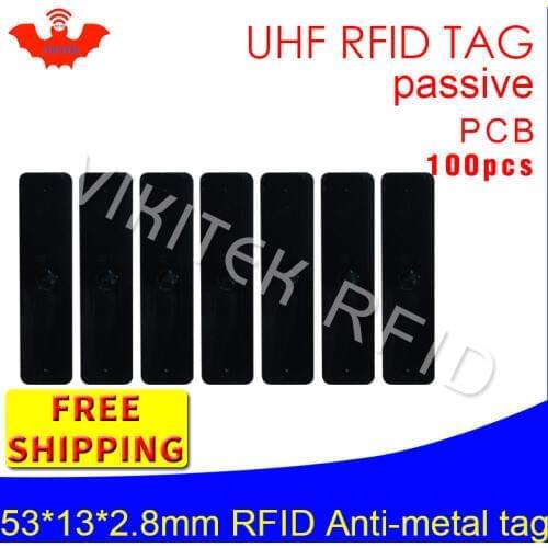 UHF RFID metal tag 915m 868m Alien H3 EPC ISO18000 6c 100pcs free shipping 53*13*2.8mm IT fixed assets PCB passive RFID tags