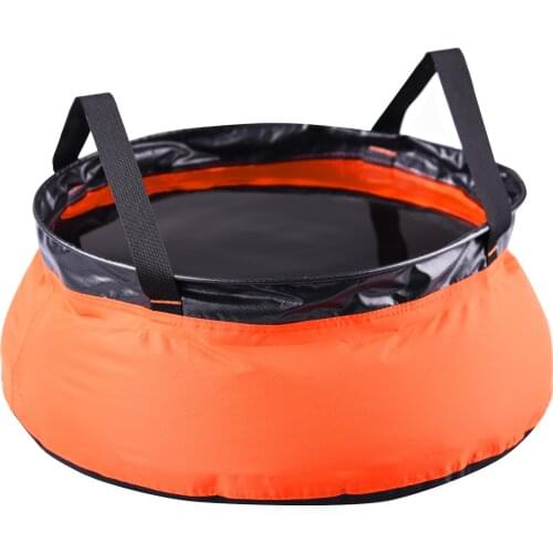 Outdoor folding washbasin 70D nylon watertight portable fishing bucket camping equipment foot basin swimwear women survival tool