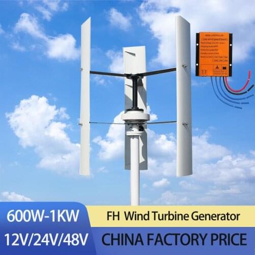 2021 Arrival Free Energy Windmill 800W 1000W Vertical Axis Permanent Maglev Wind Turbine Generator 24v 48v With MPPT Controller