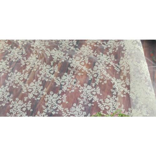 High quality net base and cotton embroidery lace fabric,XERY B010
