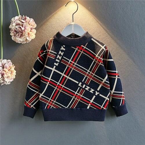 Winter 2019 Boys Sweater Warm Pullover Kids Girls Knitted Top Wear Baby Girls Autumn Clothes Knitted ClothIng Outerwear For Boy