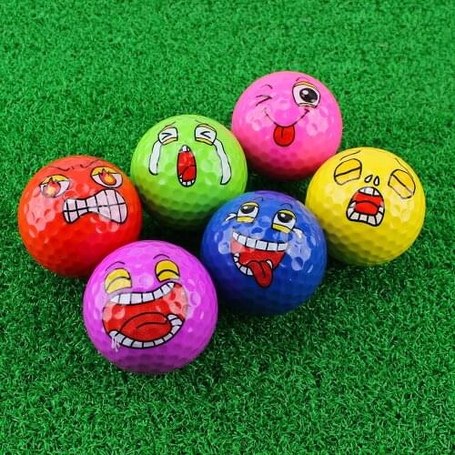6Pcs Mini Novelty Practice Golf Balls Funny Colored