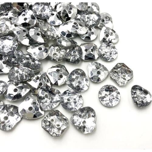 100pcs Mix acrylic buttons shirt buttons 2 holes flower shape garment sewing accessories notions DIY crafts PT291