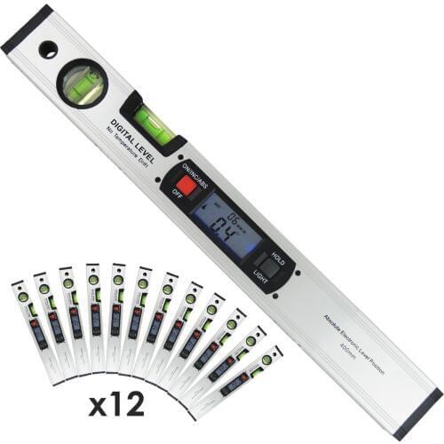 12 pieces x Level Digital Inclinometer Angle Finder Spirit Level with Magnets 360 degree Upright 4x90 degree Quadrant lot of 12