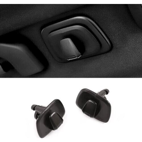 2Pcs Car Black ABS Interior Roof Hooks Clothes Hanger Hook Trim for Volvo V90 S90 XC40 XC60 XC90 2015-2020
