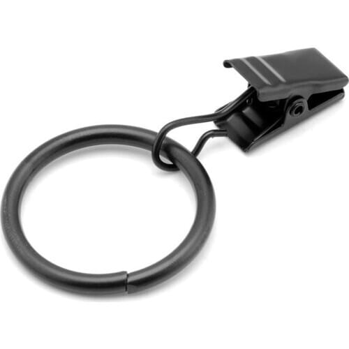 20 Pcs Curtain Rings with Clips Decorative Rustproof Vintage 1 Inch Interior Diameter