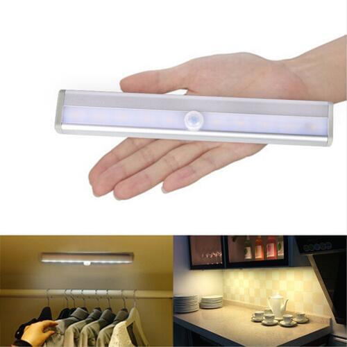 20pcs/lot Wireless PIR Motion Sensor 10 LEDs Cabinet Wardrobe Drawer Light LED Tube Lamp Bulb