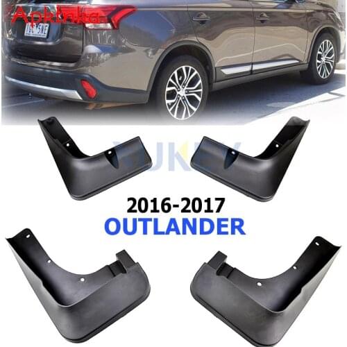4X Car Rubber Mudguards For Mitsubishi Outlander 2015-2018 Front Rear Splash Guards Fenders Protection Styling Body Accessories