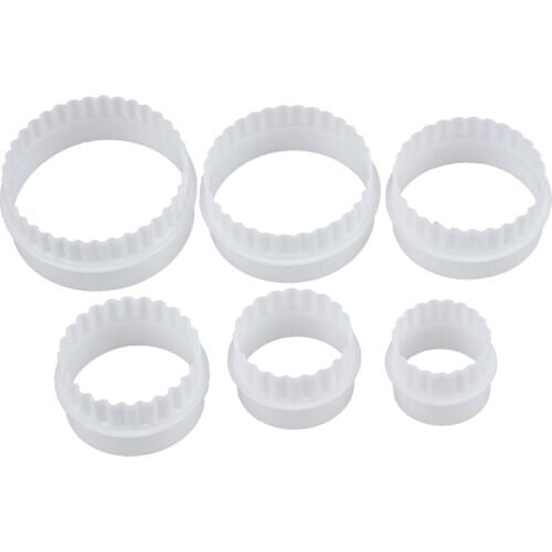 6 Pcs mould punch Pastry Biscuit Cake Fondant sugar paste Round Cutter CNIM Hot