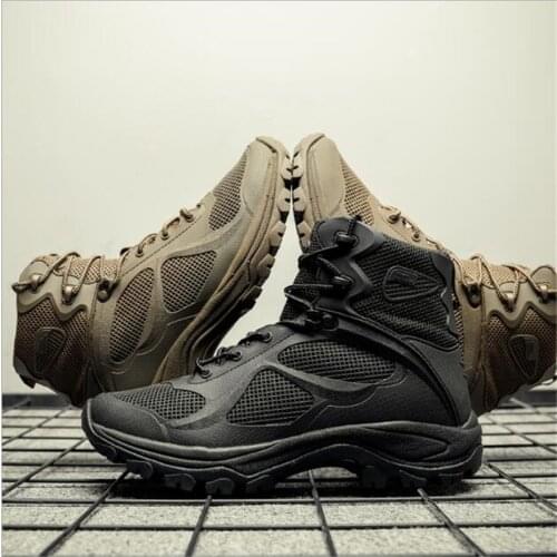 2020 New Hot Sell Combat Boots Men Army Shoes Military Tactical Boots Black Anti Slip Outdoor Trekking Shoes