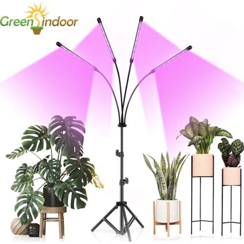 Phytolamp For Plants Timer Led Grow Light With Tripod Stand Phyto Lamp For Indoor Growing Flowering Full Sepctrum Led EU US Plug