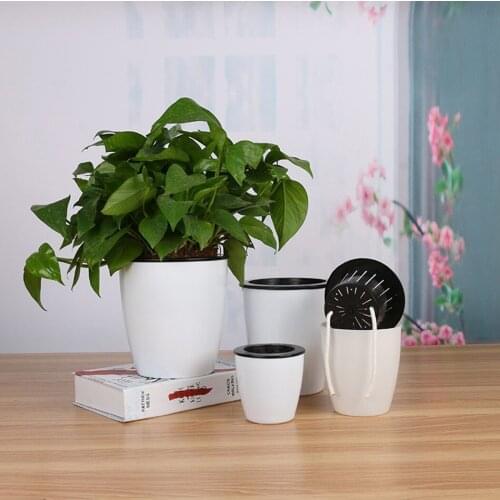 Lazy Flower Pot Flowerpot Imitation Porcelain Series Plastic Self Watering Pot Resin Hydrangea Potted Hydroponic Various sizes