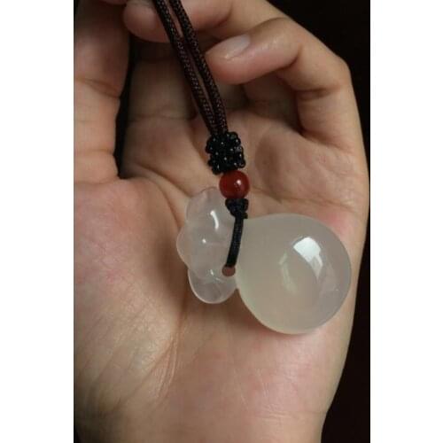 Chalcedony Lucky Bag Pendant, браслет пандора Semi-precious Stones, браслеты bracelet Money Bag, Lucky Fortune Jade Pendant