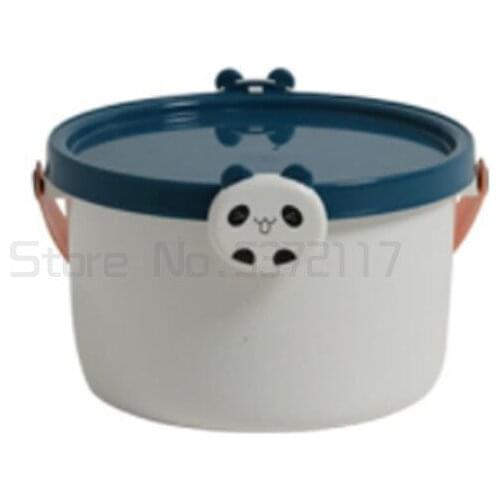 Cute childrens toys building block storage bucket storage box basket snacks baby LEGO storage box cartoon finishing with cover