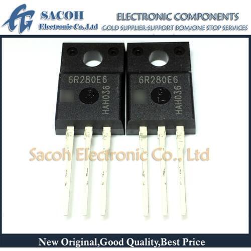 New Original 10PCS/Lot IPA60R280E6 6R280E6 or IPP60R280E6 60R280E6 6R280 TO-220F 13.8A 600V Power MOSFET Transistor
