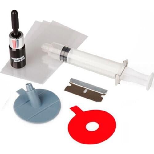 DIY Car Windshield Repair Kit tools Auto Glass Windscreen repair set Give Door Handle Protective Decorative Stickers