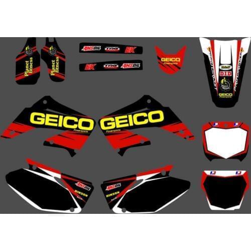 NICECNC 0015 Decal Sticker For Honda CR125 CR250 2002-2012 CR 125 250 Motorcycle Matching Team Graphics Background Stickers