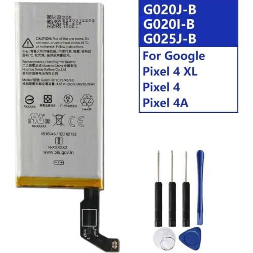 Original Replacement Battery For Google Pixel 4 XL Pixel4 XL G020J-B Google Pixel4 Pixel 4 G020I-B Pixel 4A G025J-B Genuine