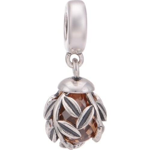 Fits Pandora Bracelet Genuine 925 Sterling Silver Leaves Dangle Charm Beads for Women DIY Jewelry Making kralen Wholesale