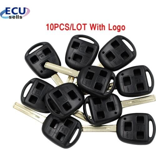 SALE ! 10PCS X 3 Buttons Remote Key Shell Case Car Key Blank Fob For RX350 ES300 ES330 GS400 GS430 GS470 LS400 LS430